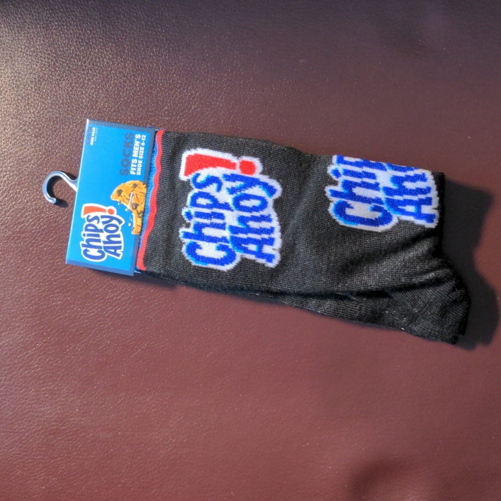 Chips Ahoy! Cookie Socks Black Blue Unisex